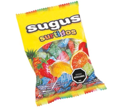 Caramelos sugus frutales 150gr