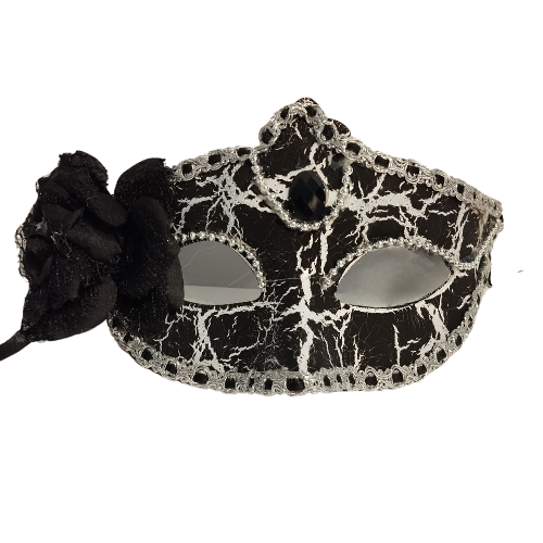 Antifaz Negro Craquelado