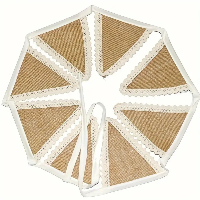 Banderín en Arpillera con Puntilla