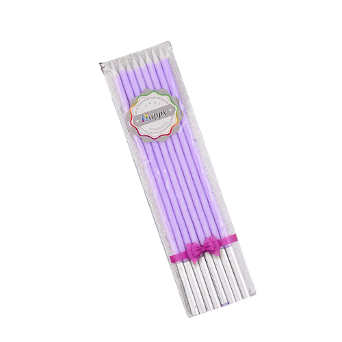 Velas Lila Pastel x8