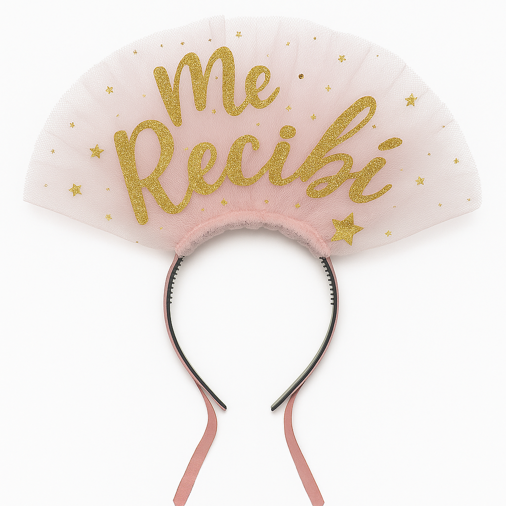 Vincha Me Recibí Rosa