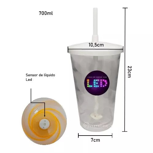 Vaso Twister Luz LED Verde
