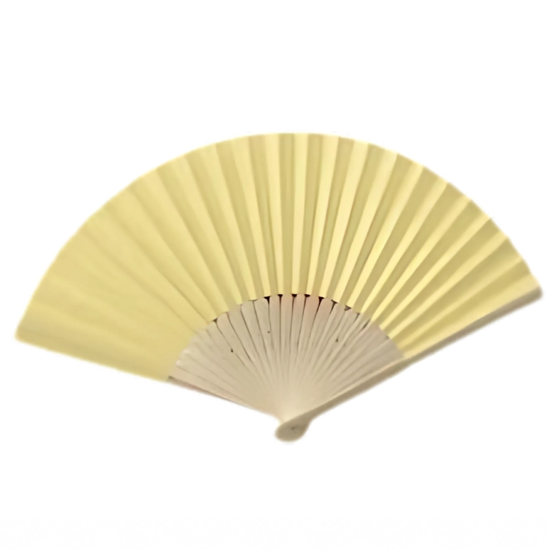 Abanico De Bamboo Amarillo