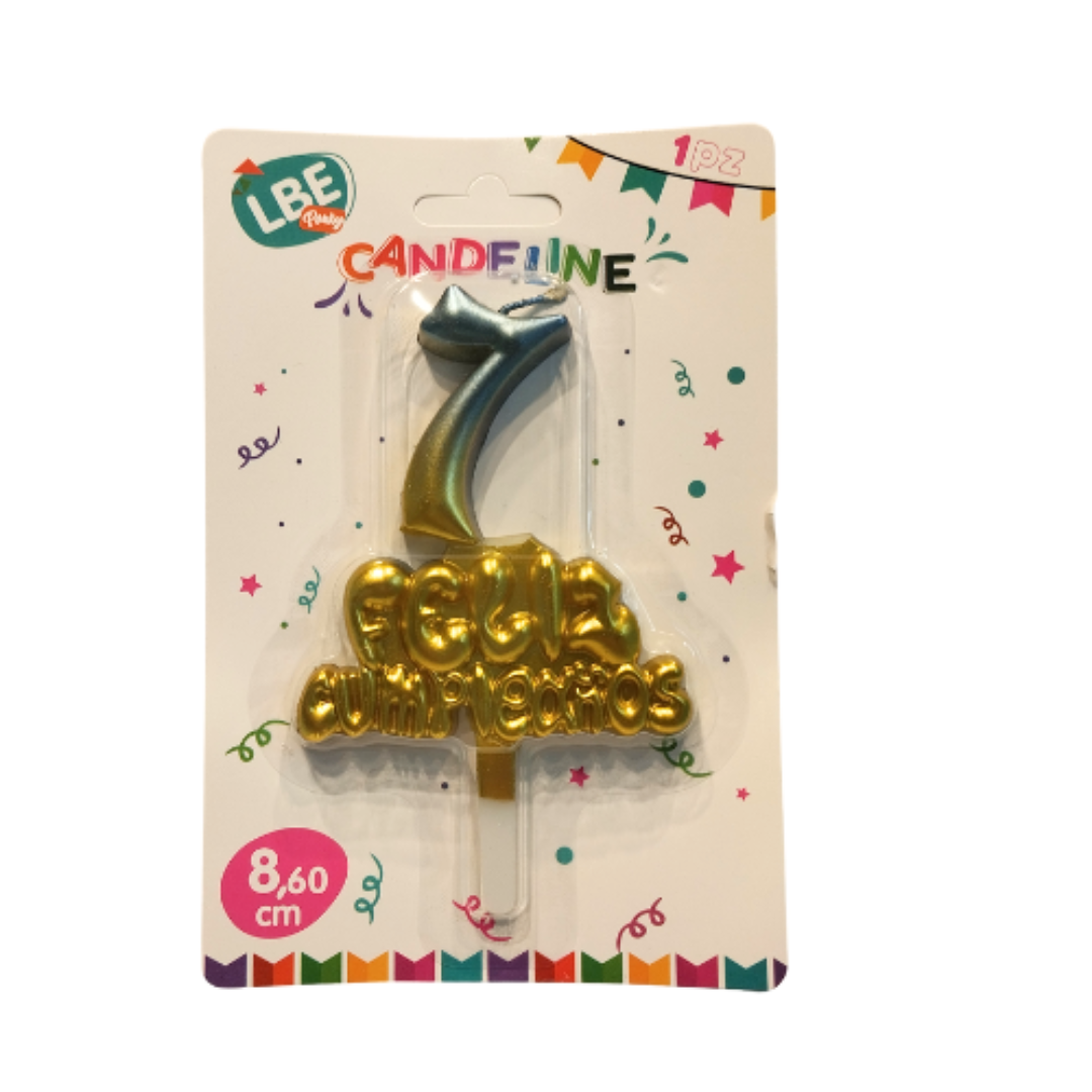 Vela Número 7 Degrade