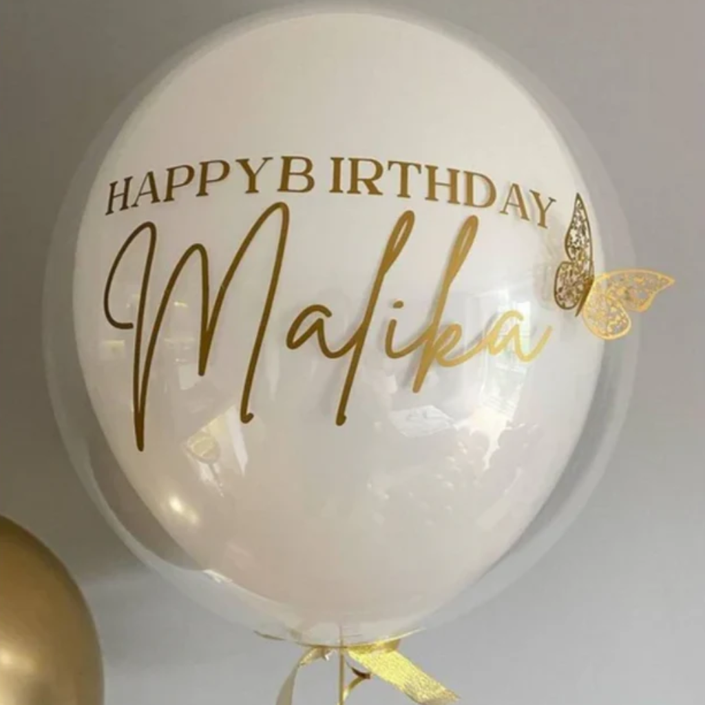 Burbuja Personalizada Doble con Mariposa