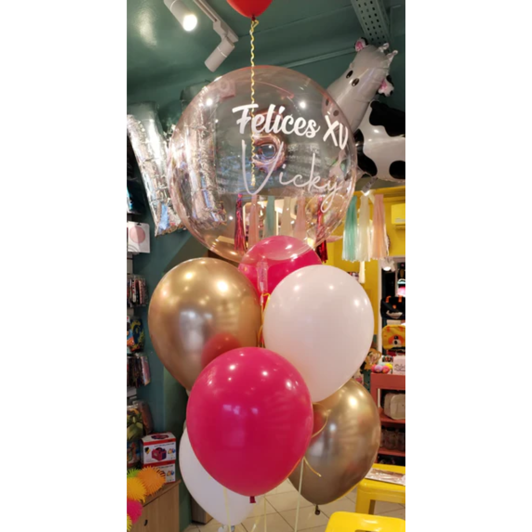 Bouquet con Burbuja Personalizada