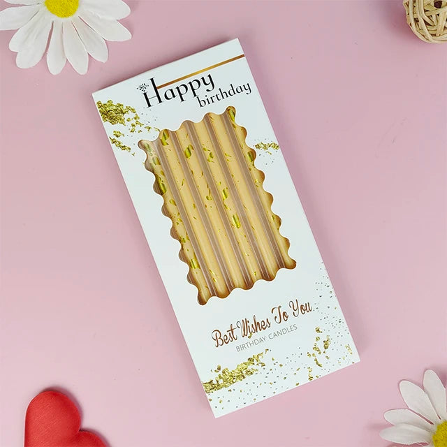 Velas Rosas Destellos Dorados