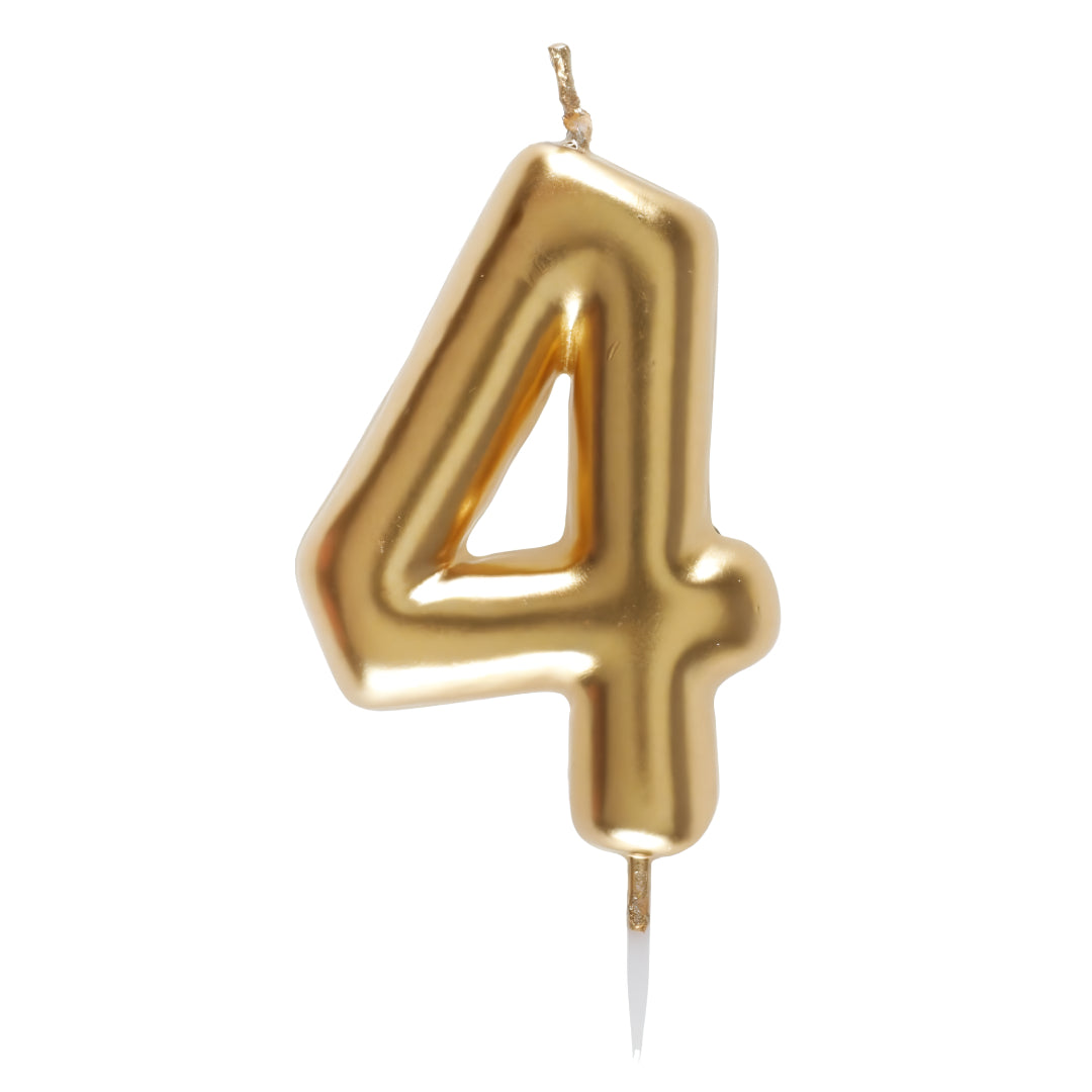 Vela Metalizada Dorada 4