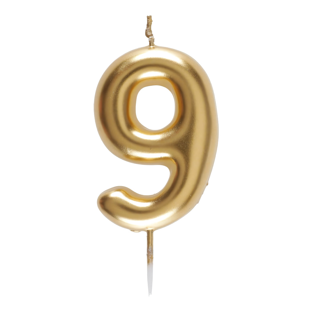 Vela Metalizada Dorada 9