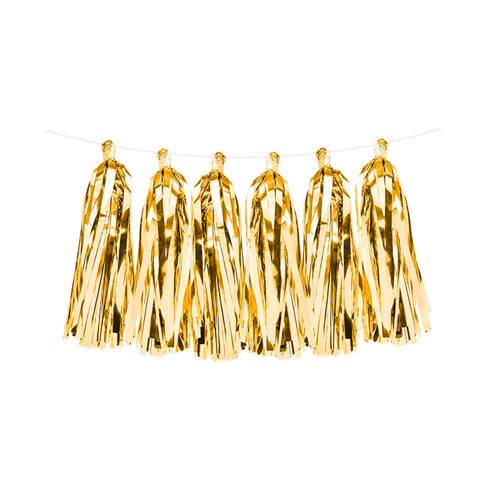 Guirnalda de Flecos Metalizados Dorados