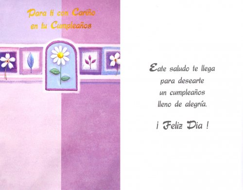 Tarjeta Cumpleaños Lila