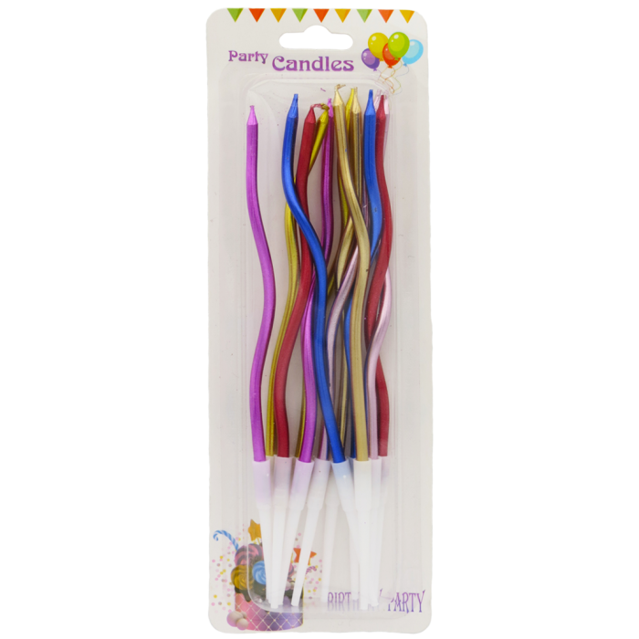 Velas Curvas Multicolor x12
