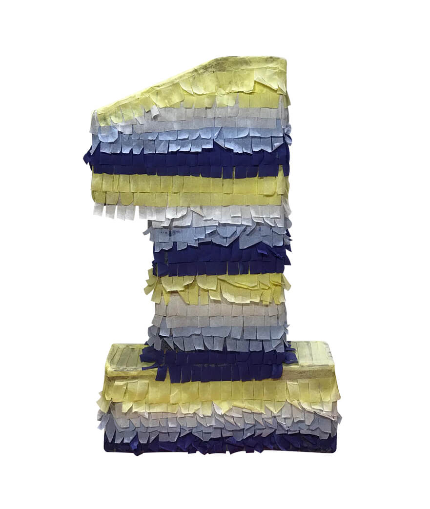 Numero 1 Decorativo Azul