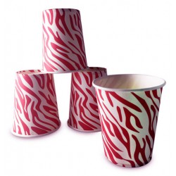Vaso Rojo Con Animal print
