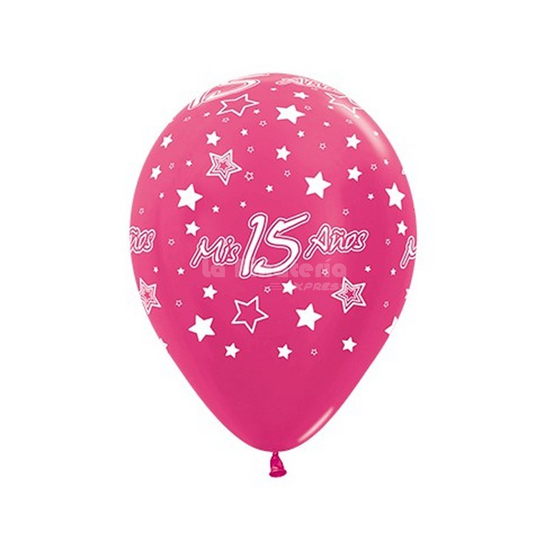Globo Satín Fucsia Mis 15 R-12 x12