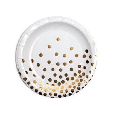 Platos Blanco con lunares