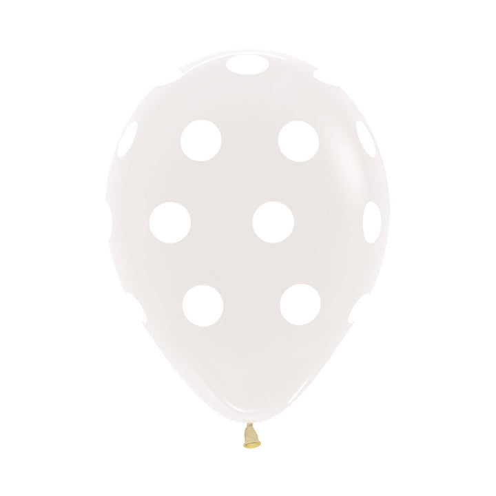 Globo Cristal Polka Dots Transparente R-12 x12