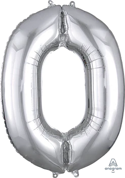 Número 0 plata 40cm