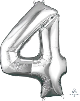 Número 4 plata 40cm