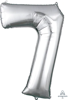 Número 7 plata 40cm