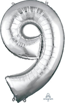Número 9 plata 40cm