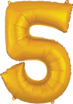 Número 5 Dorado 40cm