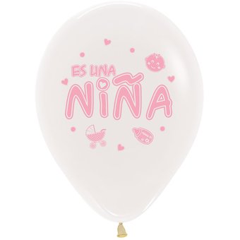 Globo Cristal Es una niña Transparente R-12 x12