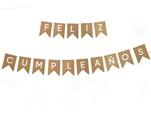 Banderin "Feliz Cumpleaños" Arpillera