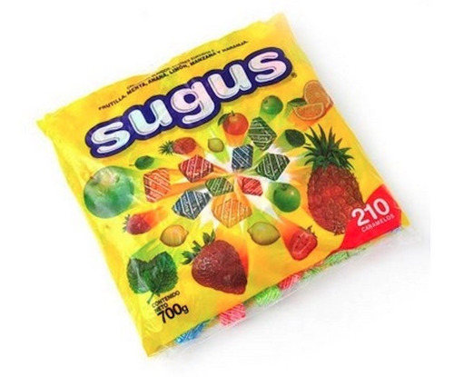 Caramelos sugus frutales 700gr