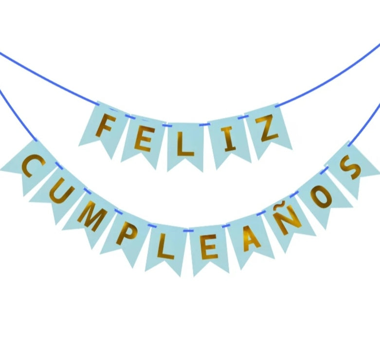 Banderín Feliz Cumpleaños Celeste