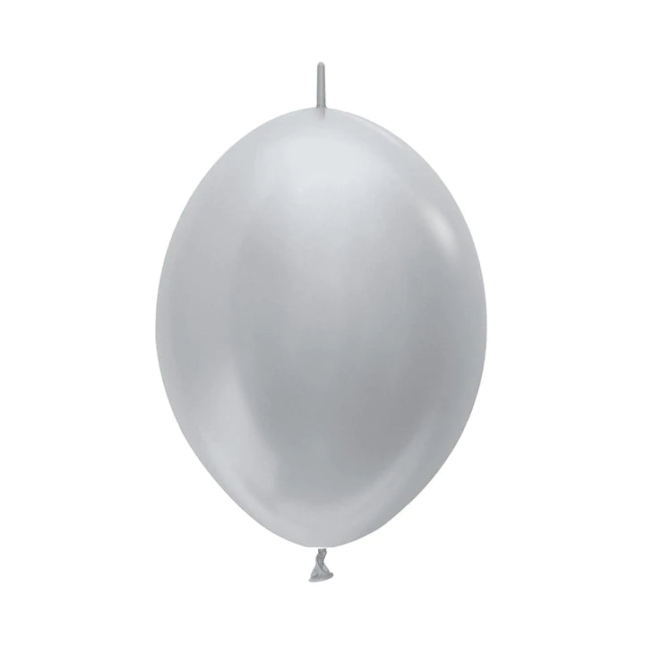 Globo Satín Plata LOL Bipolo R-12 x25