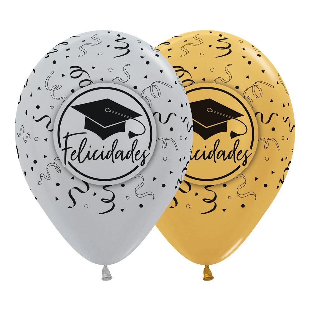 Globo Satín Felicidades Graduación R-12 x12