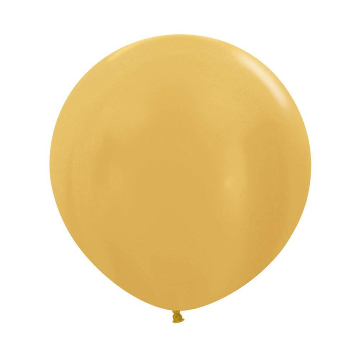 Globo Metal Dorado R-24 x3