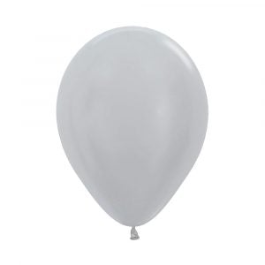 Globo Satín Plata R-9 x25