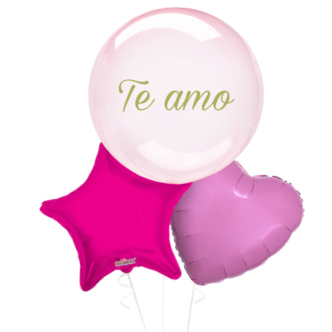 Globo Burbuja Personalizada "Te amo"