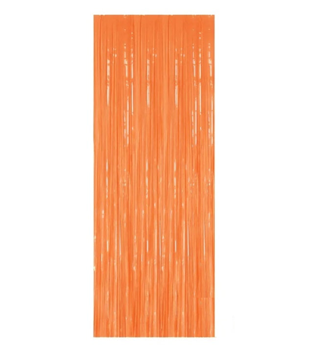 Cortina Flecos Naranja Pastel