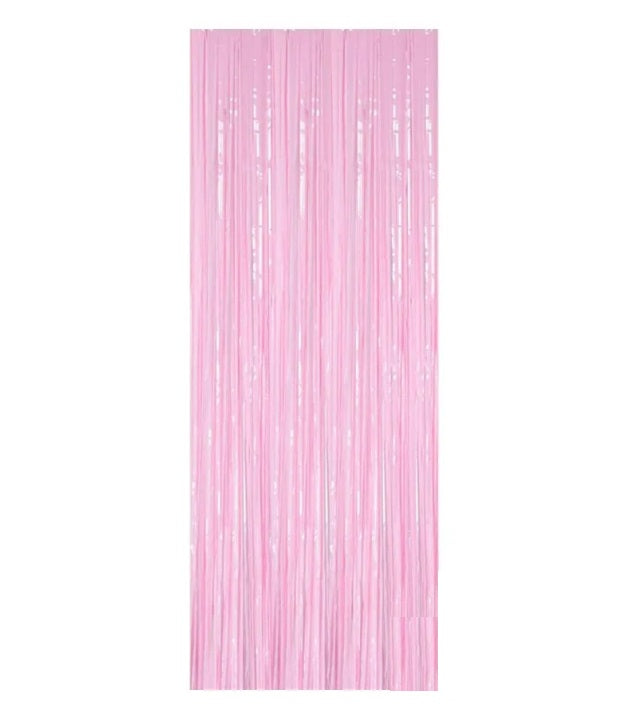 Cortina Flecos Rosa Pastel