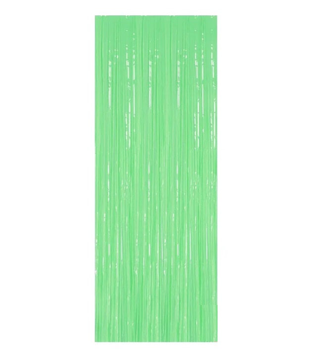 Cortina Flecos Verde Pastel