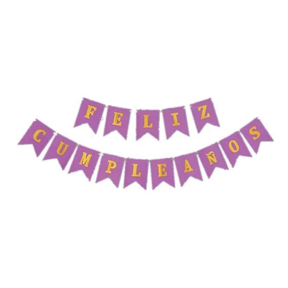 Banderín Feliz Cumpleaños Lila