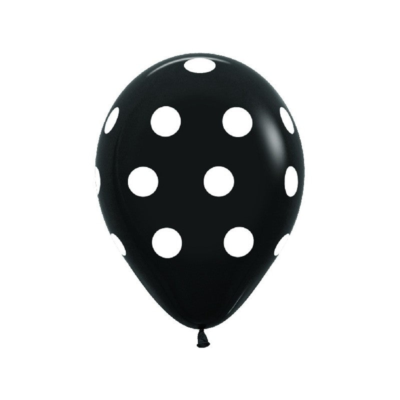 Globo Fashion Polka Dots Negro R-12 x12