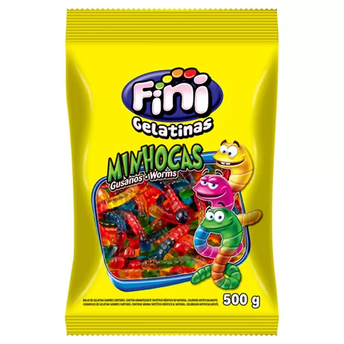 Gelatinas Fini Gusanos Brillo 500gr