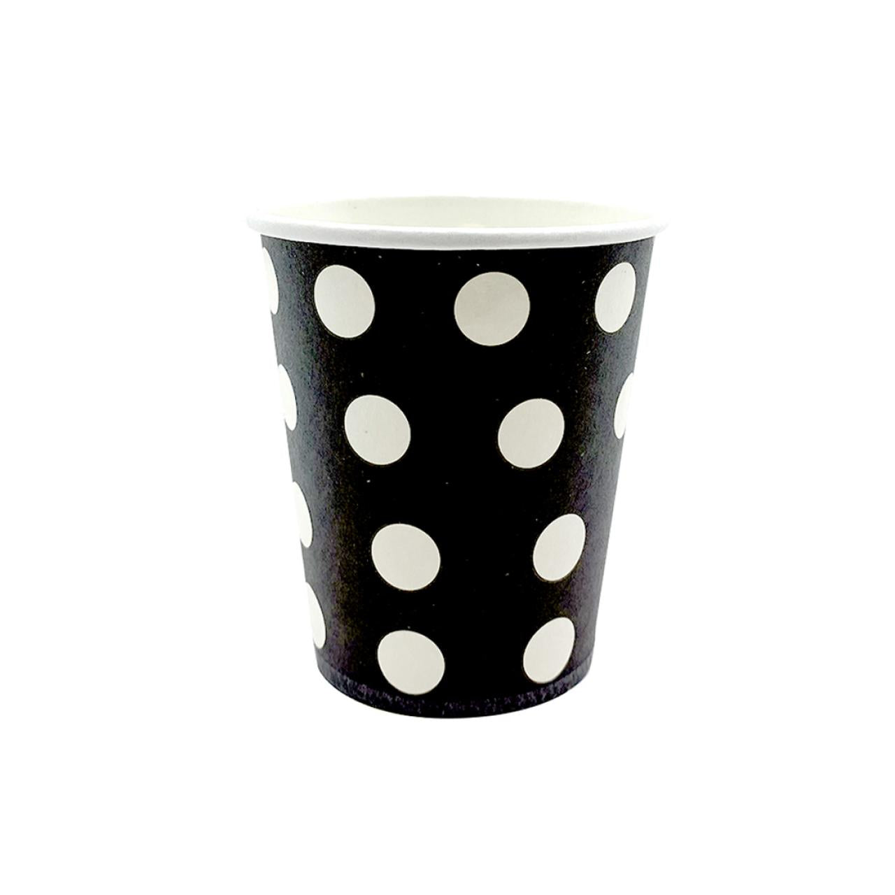 Vasos Negro con Lunares