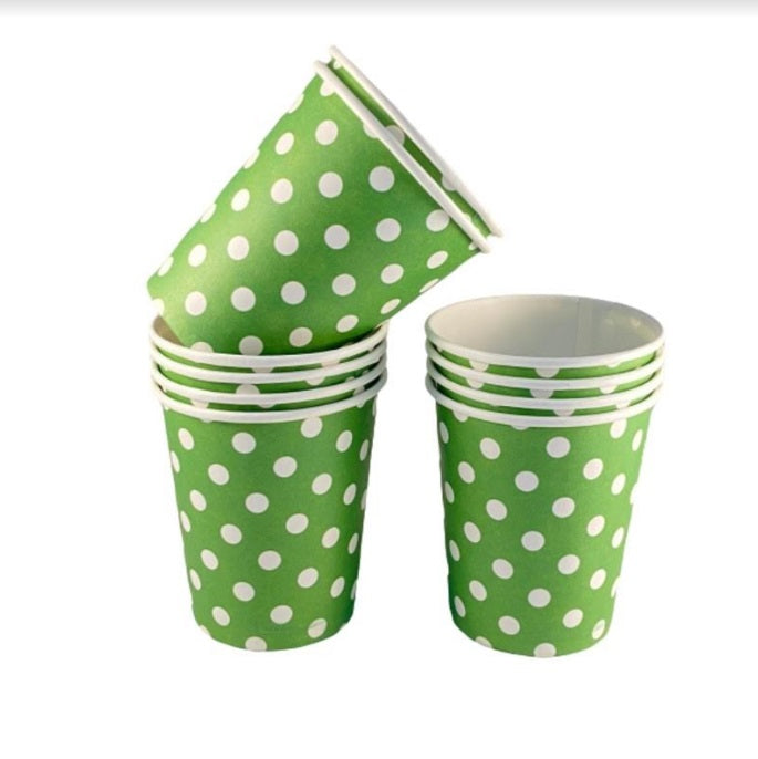 Vaso Verde Con Lunares