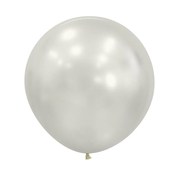 Globo Silk Blanco Nacar R-18 x6