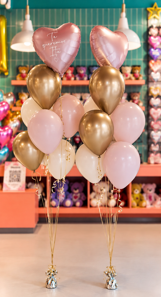 Globo Bouquet Personalizado Rose Gold