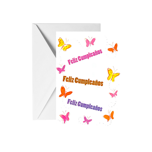 Tarjeta Cumple Mariposas