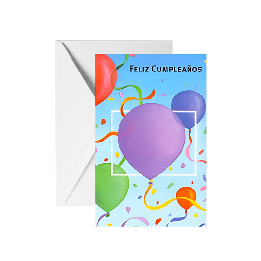 Tarjeta Cumple Globos