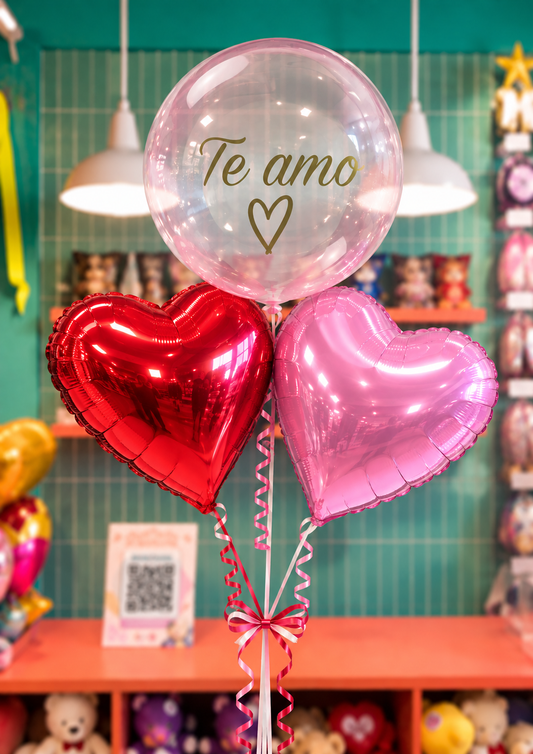 Globo Burbuja Personalizada "Te amo"