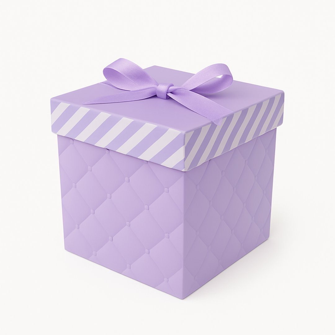 Caja Cubo Pastel con moño
