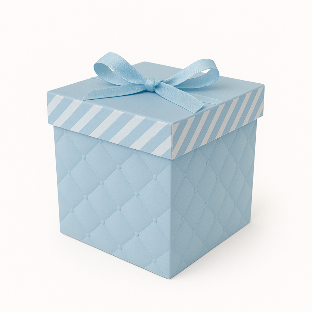 Caja Cubo Pastel con moño